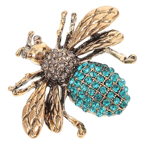 Healvian Bienen brosche Vintage Stil Kleine Leichte Anstecknadel aus Langlebiger mit Strassbesatz Stilvolle Retro kleidungs schmuck für Damen Passend für Partys und Alltag von Healvian