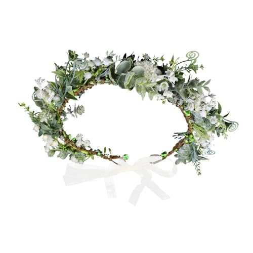 Healvian Simulationsblumenkrone Schmetterlingsblumenkrone Feenkopfschmuck Haarband Mit Künstlichem Schmuck Haarband Blumenkranzstirnband Blumenkronenstirnband Haarkranz Blumengirlande von Healvian