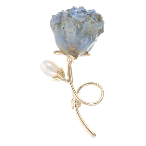 Healvian Blaue Rosenblüten Brosche Einzigartiges Design Leicht und Langlebig Modisches Schmuckaccessoire für Damen zu Anzügen Pullovern Schals Arbeit und Reisen von Healvian