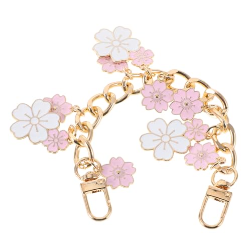Healvian Blumen Anhänger Metall Kettenriemen Verlängerung Tasche Ersatzriemen Schultertasche Schmuck für Damen Handtaschen Crossbody Strap Erweiterung von Healvian