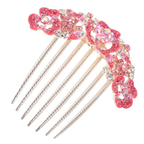 Healvian Blumen Haarkamm mit Strassbesetzten Blüten Sicherer durch Einzigartiges Zahn Design Eleganter Brautschmuck für Hochzeit Festliche Anlässe und Stilvolle Damen von Healvian