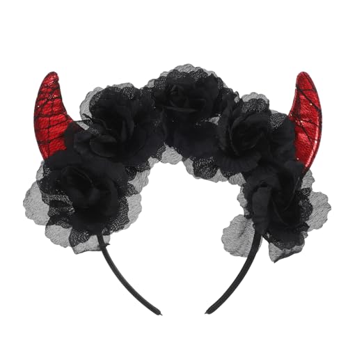Healvian Blumen Haarreif Mit Teufelshörnern Halloween Kostüm Accessoire Für Parties Einzigartiges Und Praktisches Haarband Für Maskeraden Und Festivals Healvian Blumen Haarreif Mit Teufelshörnern Halloween Kostüm Accessoire Für Parties Einzigartiges Und Praktisches Haarband Für Maskeraden Und Festivals von Healvian