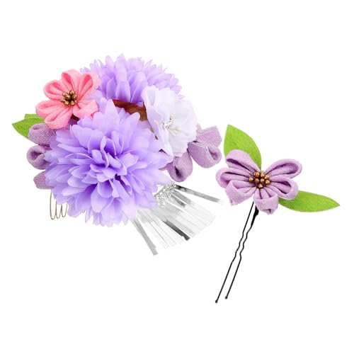 Healvian Blumen-haarspangen Für Damen 2er-pack Haar-accessoires Stabiler Haarschmuck Aus Metall Und Stoff von Healvian
