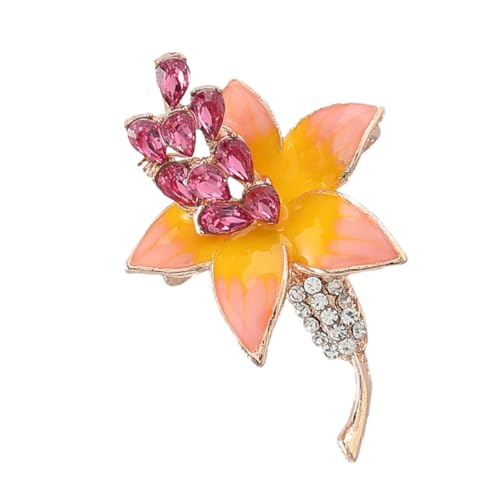 Healvian Blumenbrosche Blumen Hochzeit Kragennadel Anstecknadel Brosche Für Frauen Pins Floral Party Brosche Strasssteine ​​Ausgefallene Große Dekorative Brosche Pin Hat Anzug Brosche von Healvian