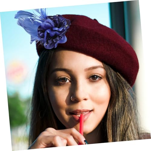 Healvian Blumenbrosche Damen Blau Retro Anstecknadel Haarschmuck Corsage Modisch Vielseitig für Kleidung Hüte Taschen Geschenkidee für Frauen und Besondere Anlässe von Healvian