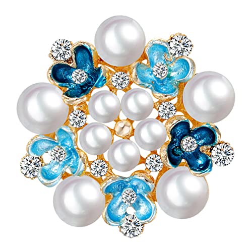 Healvian Perlen Strass Blumen Brosche Hochzeit Bouquet Proms Party Kleid Ornament Für Schmuck Pullover Schal Clip Clutch Accessoires von Healvian