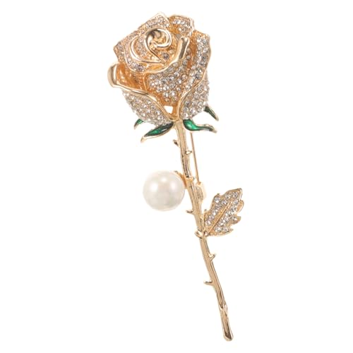 Healvian Blumenbrosche für Damen mit Perlen und Strass Anstecknadel für Kleidung Schals und Taschen Perfektes Accessoire für Besondere Anlässe und Feiertage von Healvian