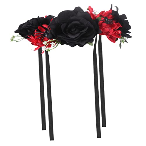 Healvian Blumenhaarschmuck Für Halloween Und Schwarze Haarschmuck Für Kostümpartys Festivals Und Festliche Anlässe Verleihen Sie Ihrem Look Einen Besonderen Touch von Healvian