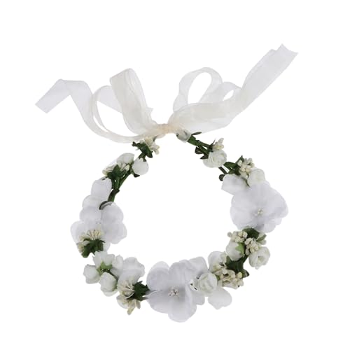 Healvian Haarkranz Kunstblumen Für Und Mädchen Haarband Für Hochzeiten Festivals Und Besondere Anlässe Weiß von Healvian