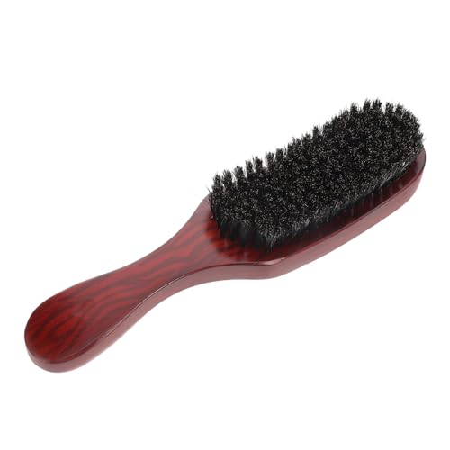 Healvian Boar Bristle Beard Brush mit Ergonomischem Buchenholzgriff Steife Naturborsten Gewölbtes Design für Wellen und Styling Herren Bart und Haarpflegebürste Langlebiges Holzgriff Tool von Healvian