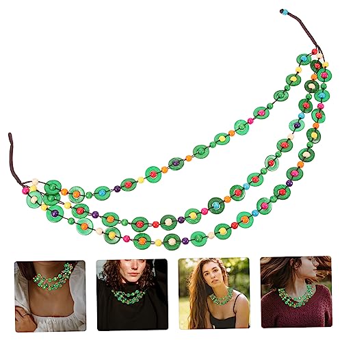 Healvian Bohemia Halskette Damen Handgefertigte Strandkette mit Natürlichen Kokosnussschalen und Holzperlen Modischer Boho Schmuck für Alltag und Besondere Anlässe Langlebig und Elegant von Healvian