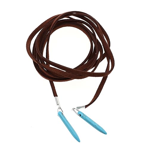 Healvian Bohemian Halskette mit Natürlichem Türkis Anhänger Lange Kette für Damen Modisches Schmuckstück für Besondere Anlässe Wie Hochzeit Abschlussfeier oder Valentinstag von Healvian