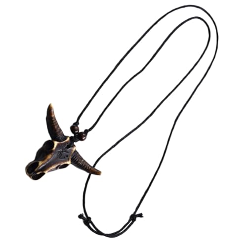 Healvian Bohemian Style Resin Ox Head Party Halskette Unisex Schmuck für Dekoration Modisch Sicher Hautfreundlich Vielseitig Kombinierbar von Healvian