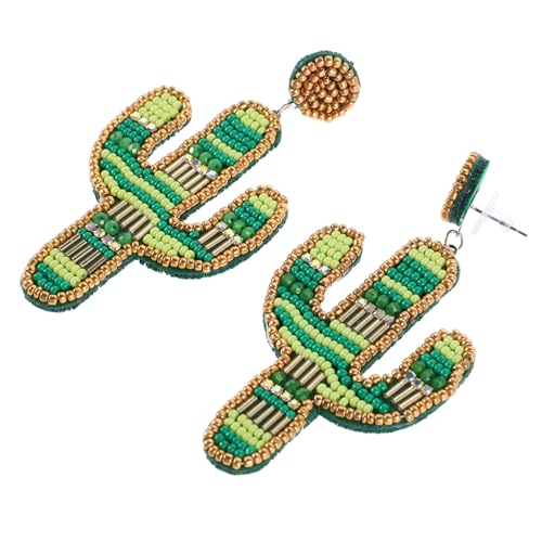 Healvian Boho Cactus Ohrhänger Damen Perlen Handgefertigt Leicht Sommer Schmuck Für Alltag Party Teen von Healvian