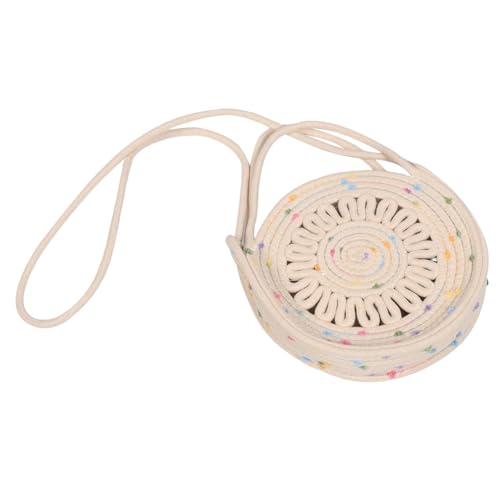 Healvian Boho Crossbody Umhängetasche Damen Baumwollseil Geflochtene Kleine Schultertasche Beige Sommer Strand Tasche Vielseitig Tragbar Leicht Für Outdoor Urlaub Alltag von Healvian