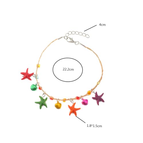 Healvian Boho Damen Fußkettchen mit Muscheln und Anhängern Leichter Raffia Strand Fußschmuck Verstellbare Farbige Handgefertigte Knöchelkette für Sommerpartys und Tägliches Zufällige Farbe Healvian Boho Damen Fußkettchen mit Muscheln und Anhängern Leichter Raffia Strand Fußschmuck Verstellbare Farbige Handgefertigte Knöchelkette für Sommerpartys und Tägliches Zufällige Farbe von Healvian