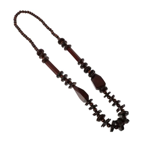 Healvian Boho Ethnic Necklace Geometric Coconut Shell Beads Choker Retro Style Hypoallergenic Holzperlenkette für Damen und Herren Sommer Strandurlaub von Healvian