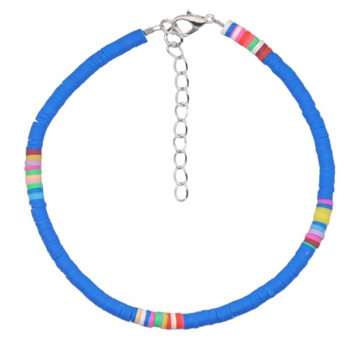Healvian Boho Fußkettchen Damen Polymer Clay Fußkette Verstellbar Kreativer Schmuck für Strand Party Alltag von Healvian