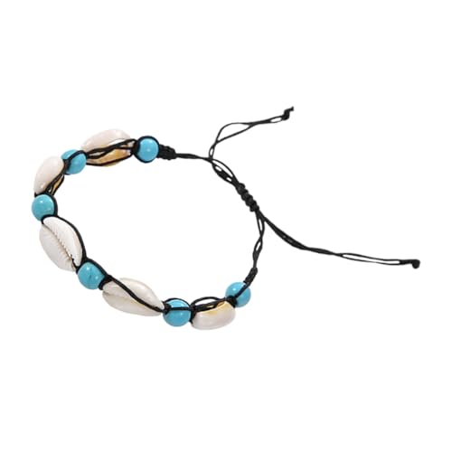 Healvian Boho Fußkettchen Damen mit Natürlichem Muschelanhänger Ethno Stil Fußkette Verstellbare Strand Fußkette Langlebiges Schmuckstück für Alltag Party und Festival von Healvian