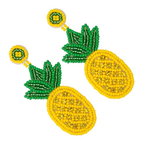 Healvian Boho Handgefertigte Perlenohrringe Ananas Design Damen Ohrschmuck Leicht und für Festival Urlaub Geburtstag Stilvolle Frauen Accessoire von Healvian