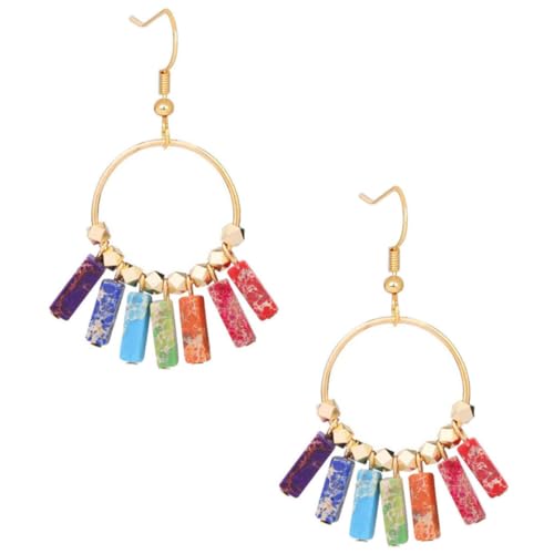 Healvian Boho Ohrhänger Damen Bunte Quastenohrringe Türkisfarbene Hängohrringe Boho Style Ohrringe Für Mädchen Ohrschmuck Für Alltag Und Party von Healvian
