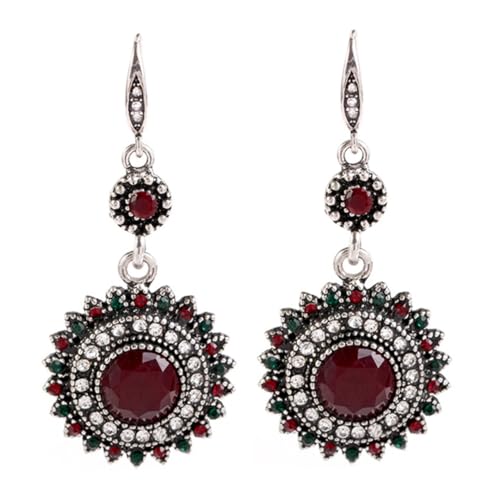 Healvian Boho Sonnenblumen Ohrstecker Damen mit Funkelnden Strasssteinen Legierungsohrringe im Bohemian Stil Leichte und Bequeme Schmuckstücke für Party Tanz und Alltag von Healvian