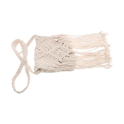 Healvian Boho Umhängetasche Damen Baumwolle mit Fransen Kleine Vintage Schultertasche Strapazierfähige Crossbody Tasche Modische Quasten Vielseitige Handtasche für Alltag und Reisen von Healvian
