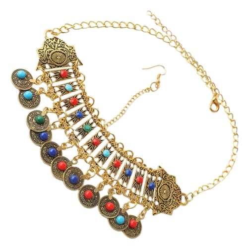 Healvian Boho Vintage Halskette Damen Statement Schmuck Haarschmuck Zinklegierung Leicht Komfortabel Festival Schmuck Accessoires für Frauen von Healvian