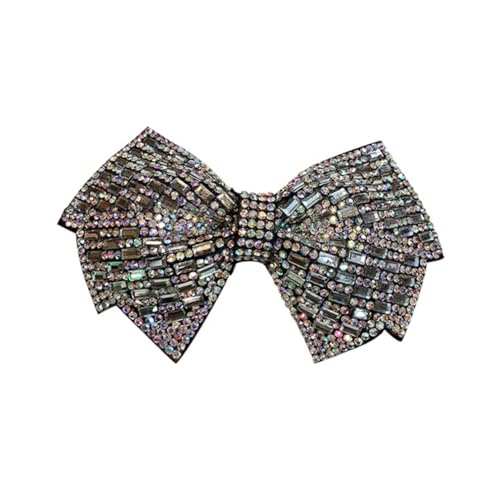 Healvian Bowknot Haarklammer mit Strasssteinen Vintage Haarschmuck für Frauen Glänzender Haarklip mit Federmechanismus Dekorativer Haaraccessoire für Stilvolle Frisuren von Healvian