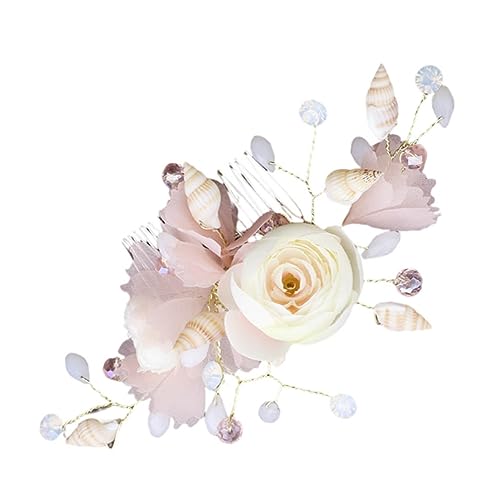 Healvian Braut Haarkamm Mit Kristallen Eleganter Blumen-haarkamm Für Hochzeiten Seitenkamm Für Damen Leicht Und Komfortabel Für Braut Und Brautjungfer von Healvian