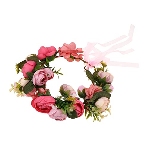 Healvian 1stück Braut Haarband Mit Kunstblumen Boho Hochzeitskranz Stilvolles Kopfstück Für Hochzeiten Fotografie Partys Elegantes Und Charmantes Accessoire von Healvian