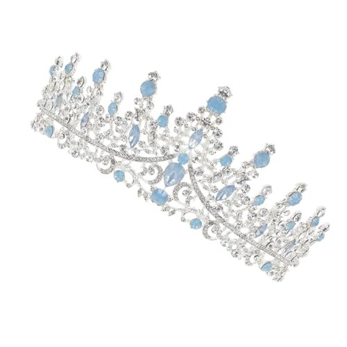 Healvian Braut Tiara Stirnband mit Funkelnden Strasssteinen Hochzeitskrone für Damen Vielseitiger Haarschmuck für Hochzeit Party und Abschlussball Glitzernde Brautkrone von Healvian