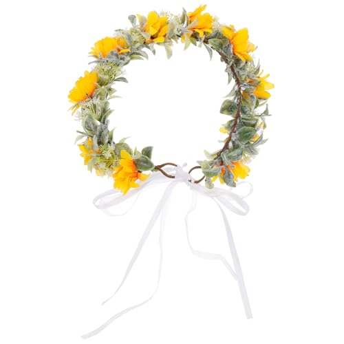 Healvian Blumenkranz Für Hochzeiten Realistische Sonnenblumen-haarband Floraler Kopfschmuck Für Festivals Themenpartys Und Fotografie Perfektes Accessoire Für Unvergessliche Momente von Healvian
