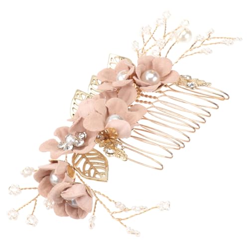 Healvian Brautschmuck Haarkamm mit Kristallen Rosa Strass Legierung Haarschmuck für Hochzeit Brautjungfern und besondere Anlässe Elegante Haarschmuck von Healvian