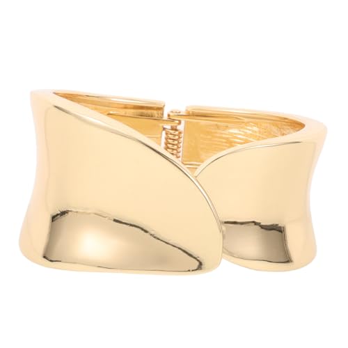 Healvian Breiter Gerillter Verstellbarer Armreif Damen Modischer Statement Schmuck Offener Massiver Metall Cuff aus Langlebiger Zinklegierung Vielseitig für Alltag Party Dates Geeignet von Healvian