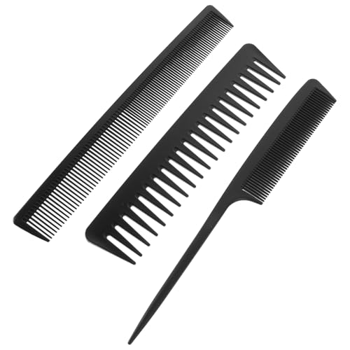 Healvian Breites Kunststoff Haarkamm Teilig Antistatischer Doppelseitiger Haarkamm mit Breiten und Feinen Zähnen Leicht Glatt für Männer und Frauen Geeignet für Dünnes Dickes Trockenes und von Healvian