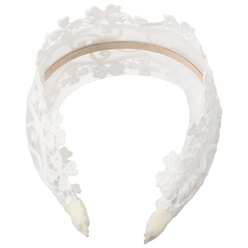 Healvian Breites Spitzen Haarband Damen Leichtes Dekoratives Stirnband für Party Eleganter Haarschmuck Vielseitig Kombinationsfähig Modisch und Bequem von Healvian