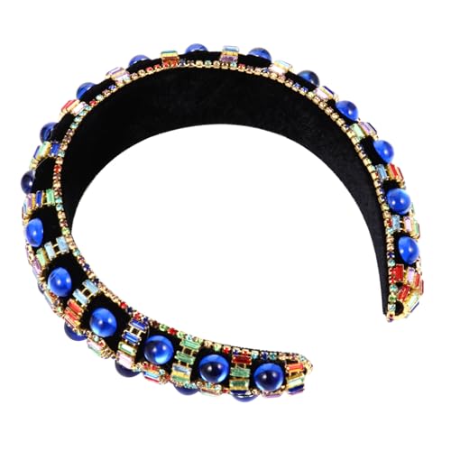 Healvian Breites Strass Haarband Damen Dickes Stilvolles Party Haarornament Robustes Leichtes Kopfschmuck accessoire für Hochzeiten und Festliche Anlässe Modisches Haarschmuckstück von Healvian