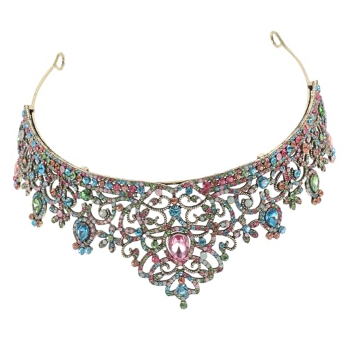 Healvian Bridal Crown Alloy Tiara mit Funkelnden Strasssteinen Luxuriöser Haarschmuck für Bräute Königliche Kopfbedeckung für Hochzeiten Festzüge Schönheitswettbewerbe und Festliche Anlässe von Healvian