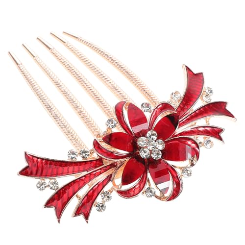 Healvian Strass-haarnadeln Haarspange Strass-blumen-haarspange Haarnadeln Haarranke Für Braut Vintage-haarkamm Haarseite Eingelegter Kamm von Healvian