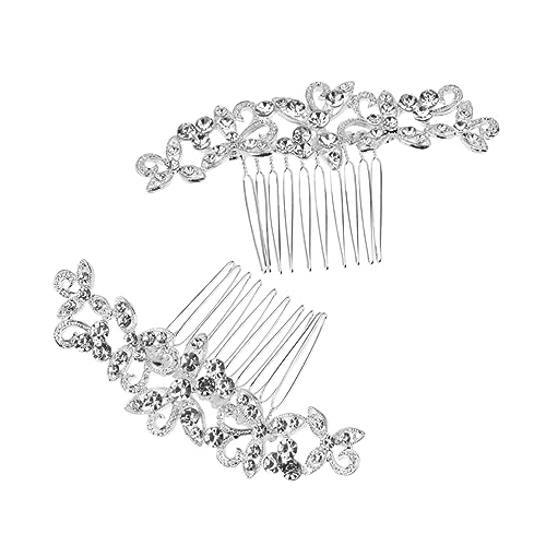 Healvian Bridal Hair Comb Haarschmuck Für Hochzeit Eleganter Haarkamm Mit Strasssteinen Für Brautfrisuren Und Besondere Anlässe Weiß Perfektes Accessoire Für Damen Und Mädchen von Healvian