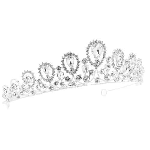 Healvian Bridal Tiara Kristallkrone Hochwertiges Alloy Headpiece Damen Kopfschmuck für Hochzeit Party Fest Prom von Healvian