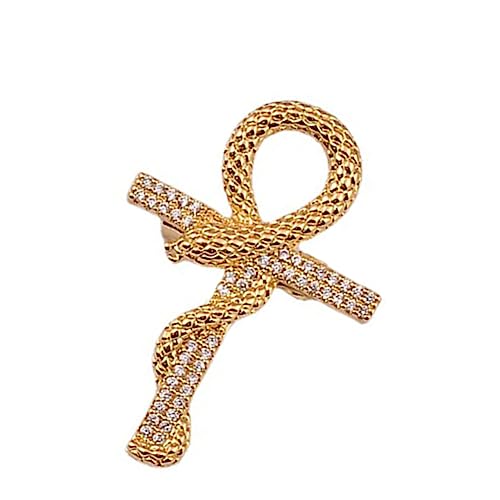 Healvian Brosche Anstecknadel Für Rucksäcke Schlangennadel Rucksäcke Stift Zirkon Stift Pin-ästhetik Golden Kupfer Eingelegter Zirkon Healvian Brosche Anstecknadel Für Rucksäcke Schlangennadel Rucksäcke Stift Zirkon Stift Pin-ästhetik Golden Kupfer Eingelegter Zirkon von Healvian