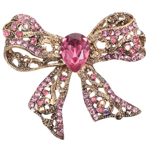 Healvian Bowknot Brosche Pin Für Damen Kreative Mode Brosche Aus Glas Sicherheitsnadel Für Schal Kragen Hüte Stilvolle Dekoration Für Kleider Strickjacken Als von Healvian