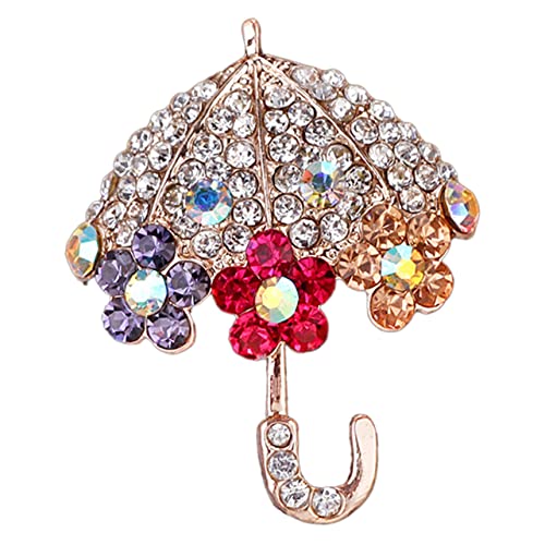 Healvian Brosche Sweater Pin Kleidernadel Schirmnadel Hut Reversnadel Hutstift Anzug Reversnadel Hüte-anstecknadel Regenschirm-anstecknadel Dekorative Stift Strasssteine von Healvian