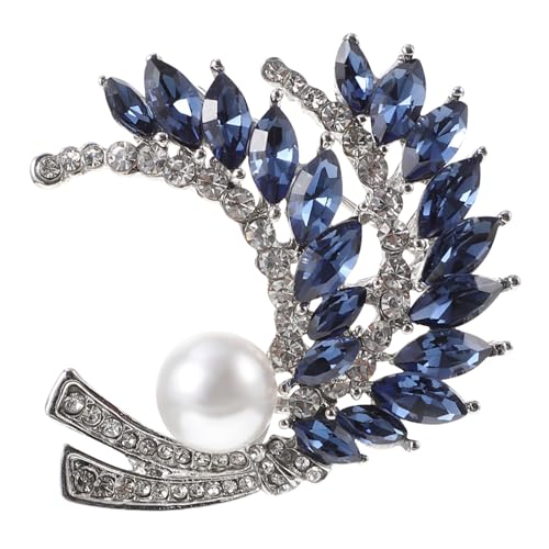 Healvian Brosche mit Motiv Silberblau Kreative Anstecknadel für Kleidung Schal und Taschen Modische Reversnadel für Damen Einzigartiger Modeschmuck Auffällige Kleidungskorsage von Healvian