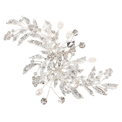 Healvian Brustbrosche Strass Braut Hochzeit Frauen Mädchen Frau Samba Anzüge Blatt Pin Formale Brosche Dekorative Brosche Braut Brosche Kleidung Brosche Hut Brosche Mantel Brosche von Healvian
