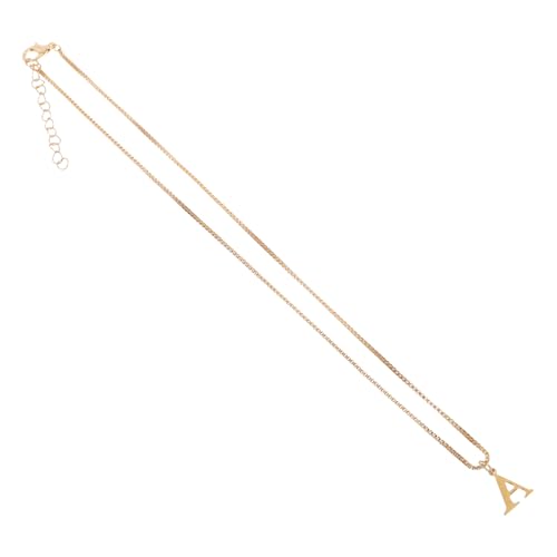 Healvian Buchstabenanhänger Halskette Damen Zarte Schmuck Kette aus Verschleißfestem Metall Vielseitig für Alltag Besondere Anlässe und Romantische Dates Design mit Buchstabenanhänger A von Healvian
