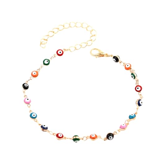 Healvian Bunte Boho Fußkette Damen mit Buntem Auge Anhänger Verstellbare Strand Knöchel Schmuck Kreative Retro Knöchelkette für Frauen und Mädchen Langlebiges Modisches Accessoire Healvian Bunte Boho Fußkette Damen mit Buntem Auge Anhänger Verstellbare Strand Knöchel Schmuck Kreative Retro Knöchelkette für Frauen und Mädchen Langlebiges Modisches Accessoire von Healvian