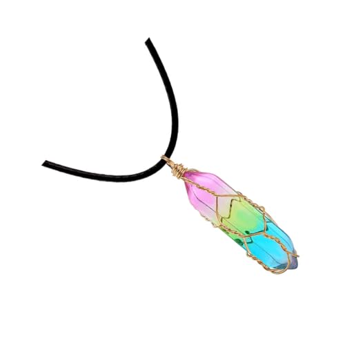 Healvian Bunte Halskette mit Rhombus Anhänger Modischer Schmuck für Damen Kreatives Design Perfektes für Freundinnen und Besondere Anlässe von Healvian